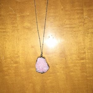 Pink crystal necklace